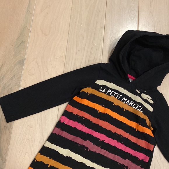 Le Petit Marcel Little Marcel girls soft stretch hooded jersey dress - Picture 4 of 8